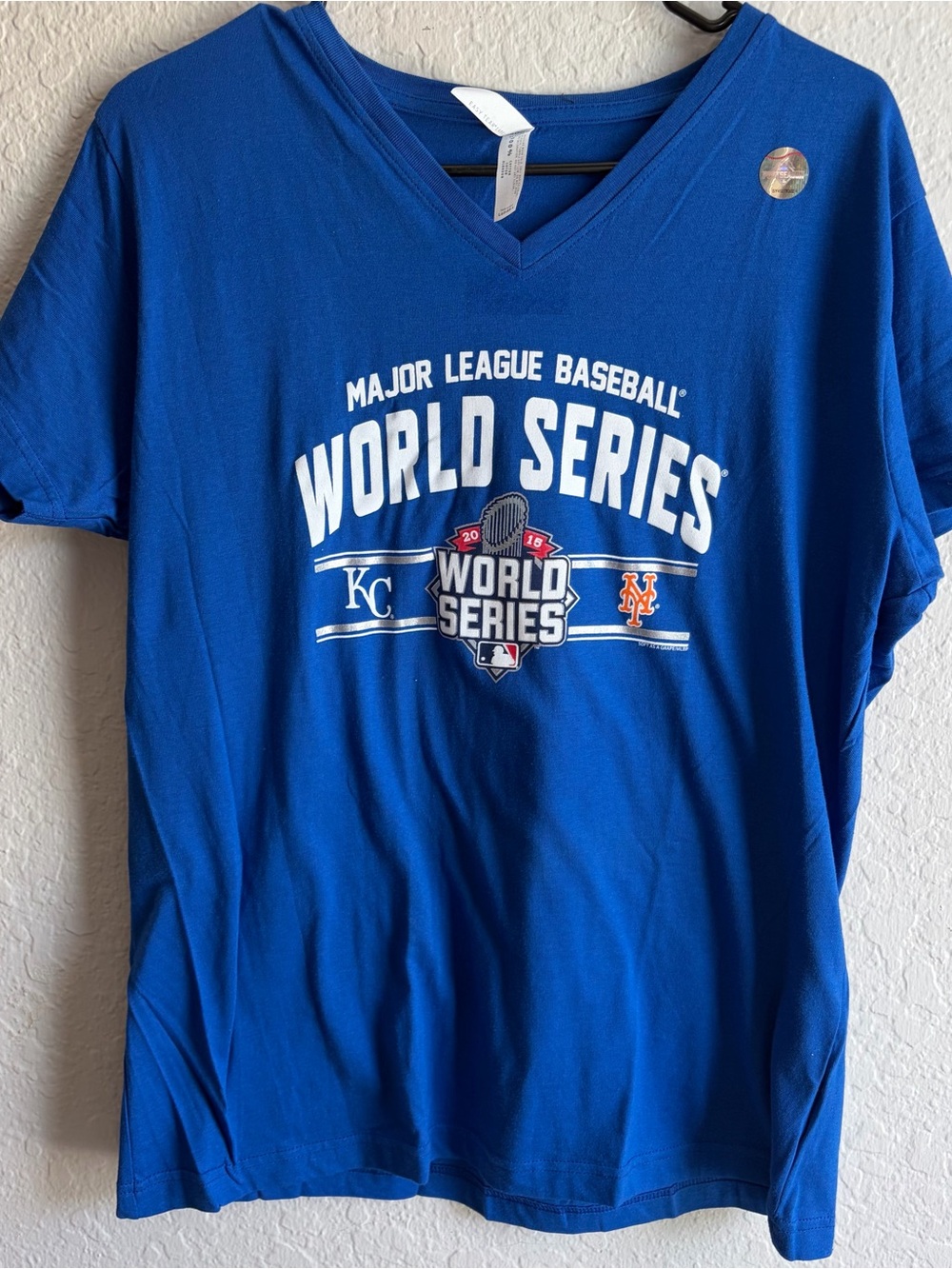 NWOT Kansas City Royals New York Mets World Series 2015 T-Shirt - Women’s Large